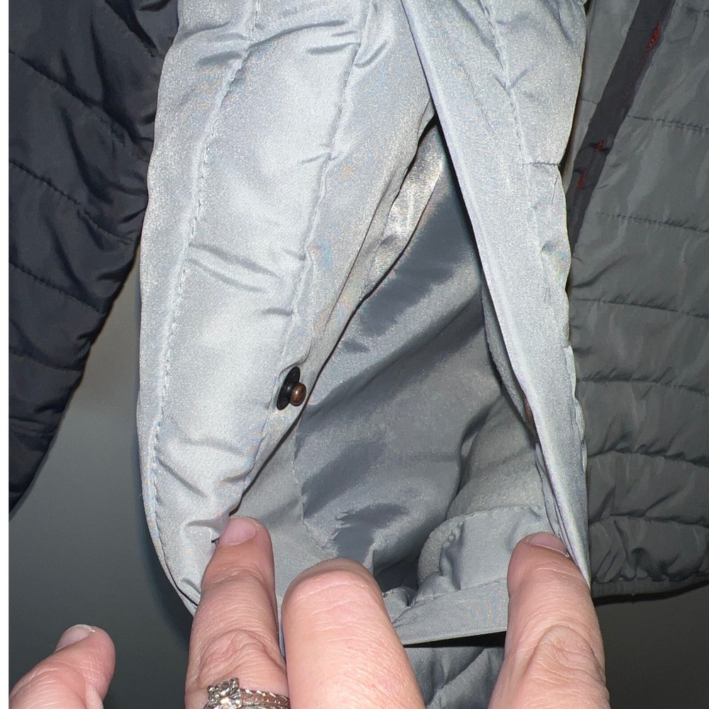 Gap Coldcontrol Colorblock Puffer Jacket Gray Med… - image 3